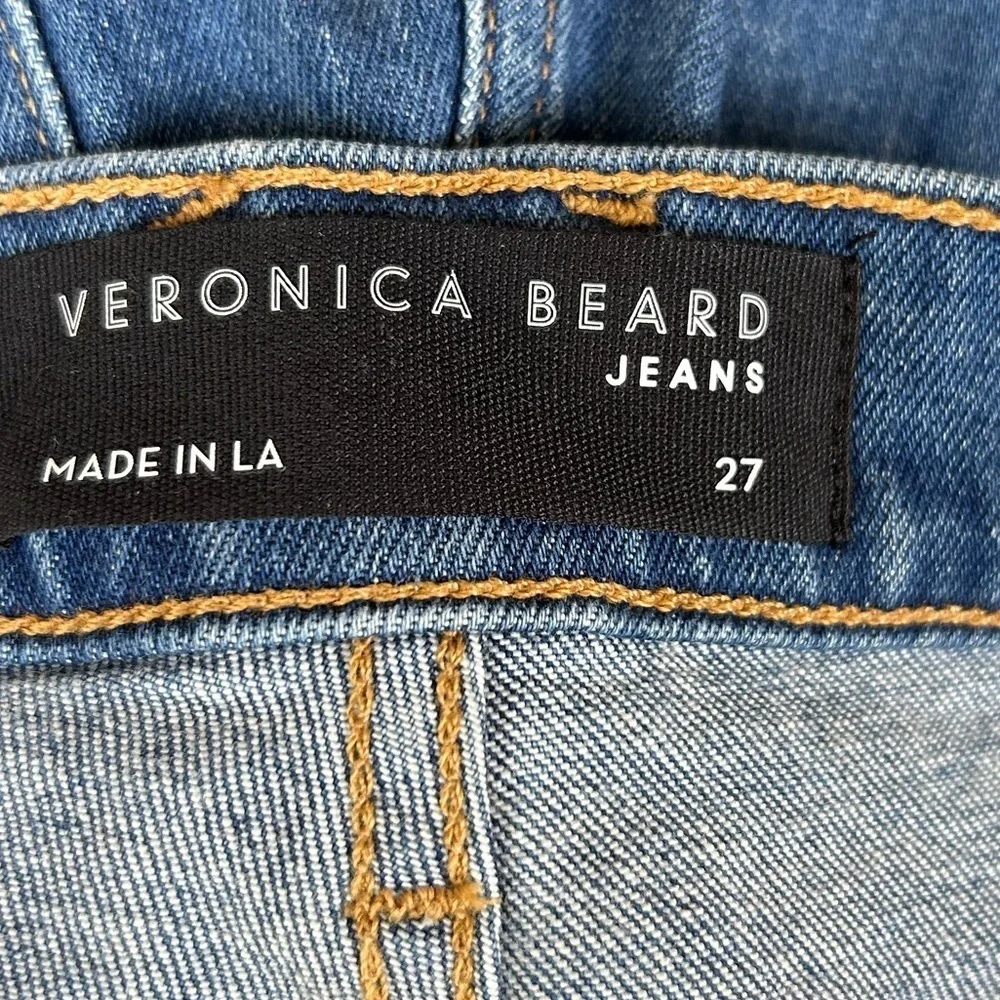 Veronica Beard Blue Alenah Slim Straight Jean in Midmorning Sun Sz 27